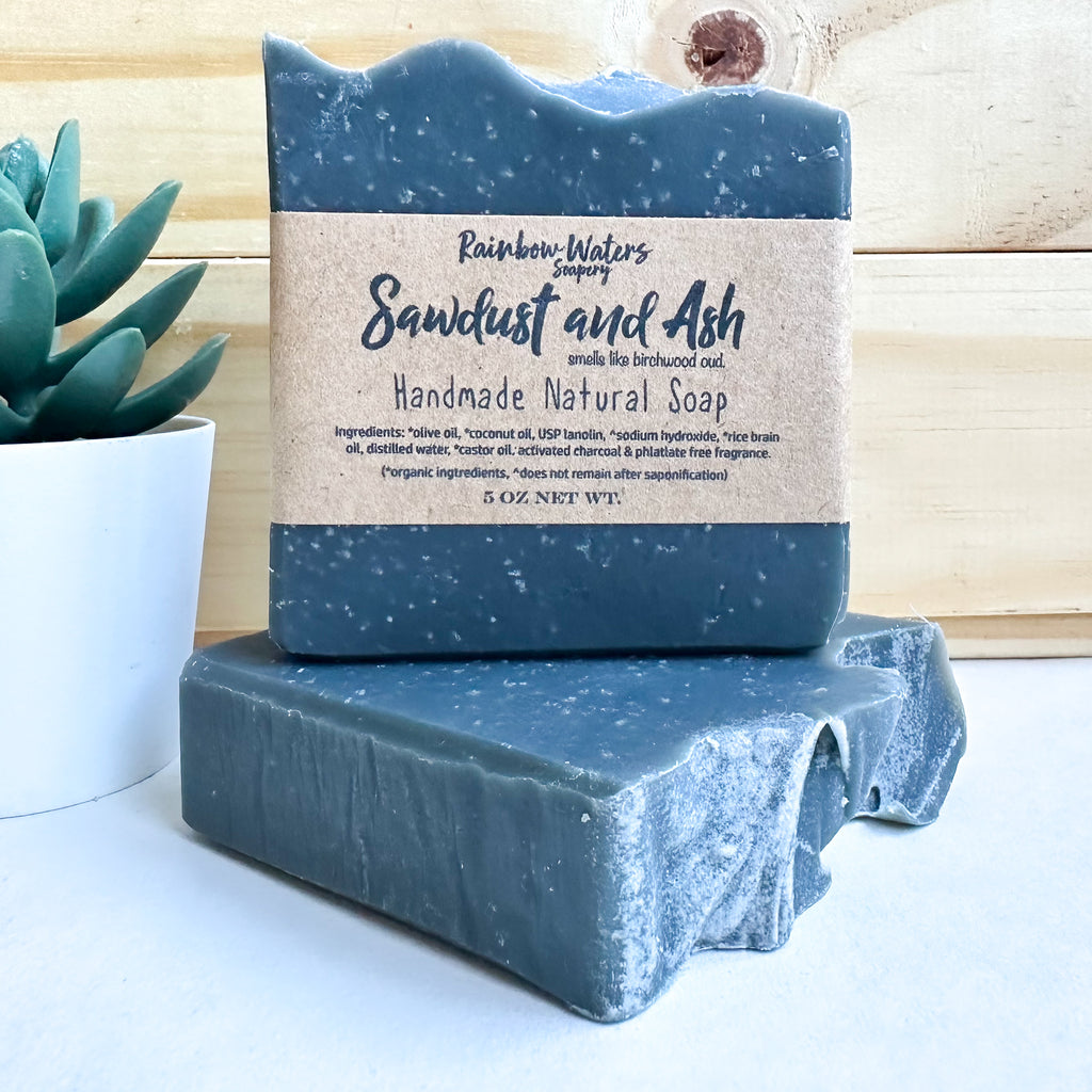 Sawdust & Ash Handcrafted Soap Bar With Activated Charcoal Soap for Men 