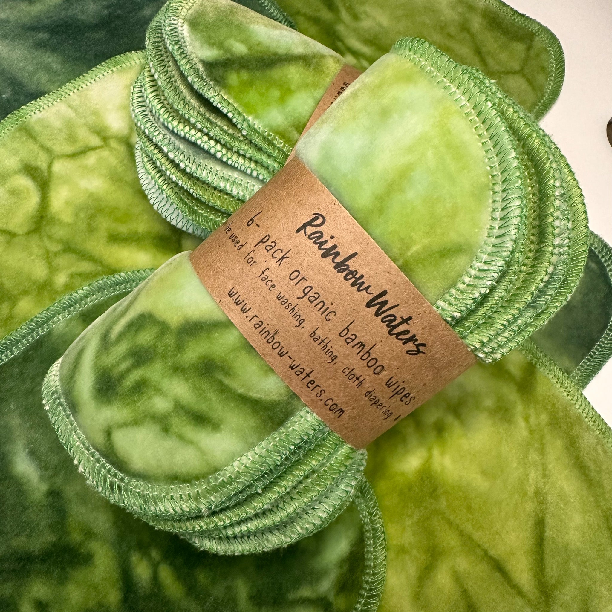 Succulent | 6-pack Reusable Cloth Wipes | Organic Cotton/Bamboo Blend